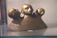Zwiegespr�ch Bronze 20 cm