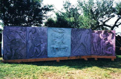Zement Reliefs 8 x 2,20 m